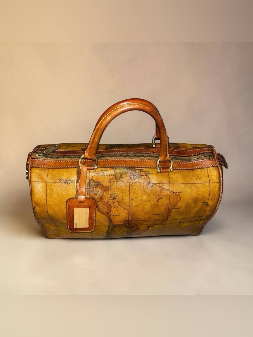 Alviero Martini World Map Boston Bag - Picture 11 of 15